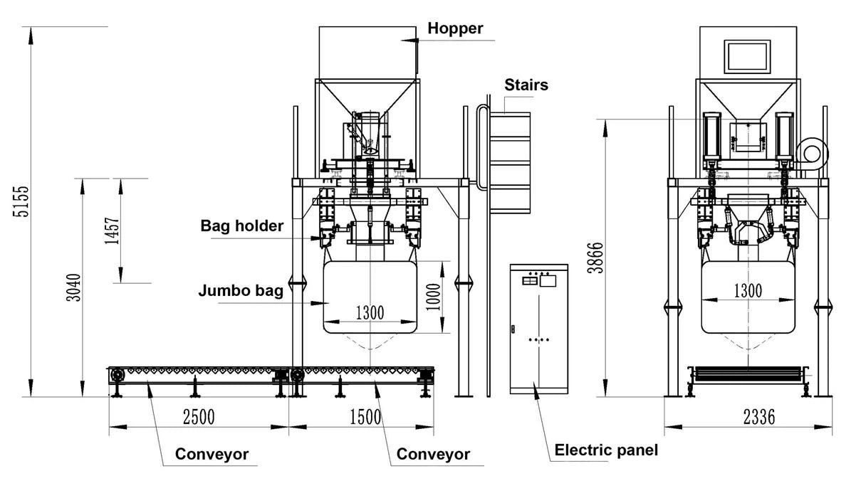 Jumbo bag filling machine